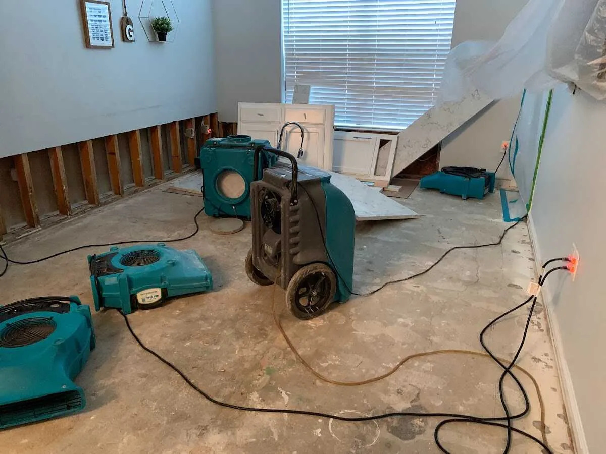 Dehumidifier in flood-cut room for Water Extraction & Removal in Lewiston
